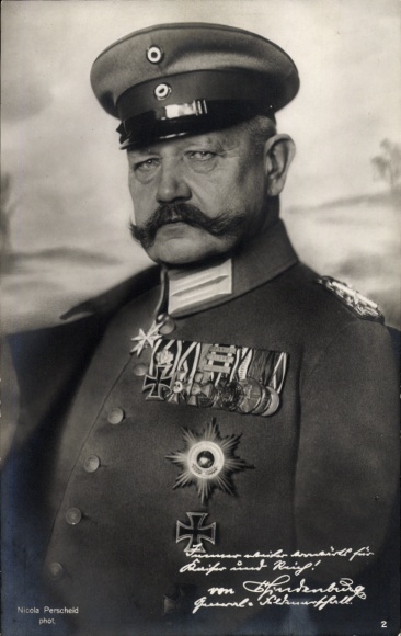 Postcard Field Marshal Paul von Hindenburg, portrait