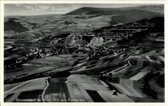 Postcard Rammelsbach in der Pfalz, aerial photograph