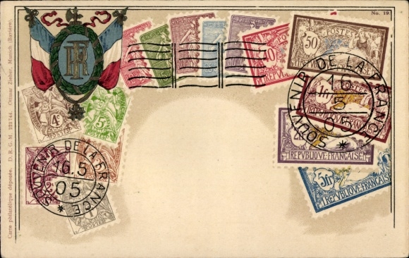Stamps PC France, coat of arms