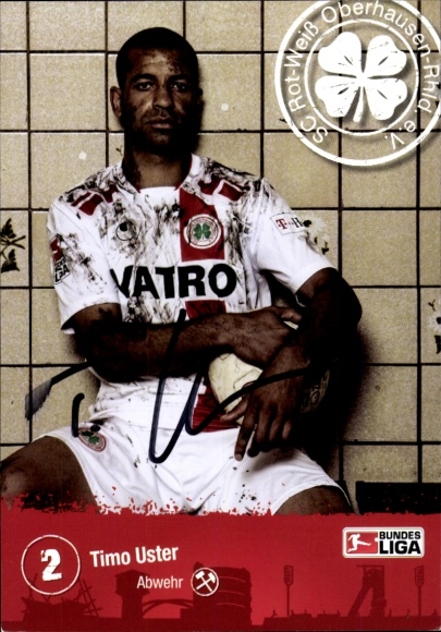 Autogrammkarte Fußballer Timo Uster, Rot-Weiss Oberhausen, Autogramm