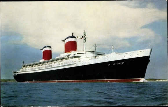 Ak stoomboot SS United States, United States Lines, USL