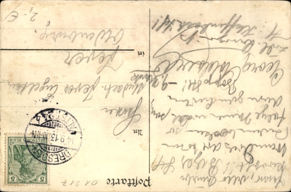 Artist Postcard Dresden Plauen Gostritz, Gasthof Gostritz