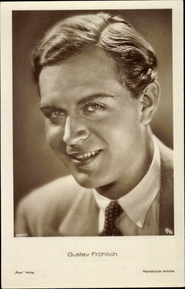 Postcard Actor Gustav Fröhlich, portrait