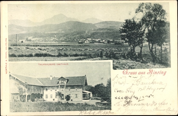 Ak Ainring in Opper-Beieren, panorama, herberg Thurnhuber