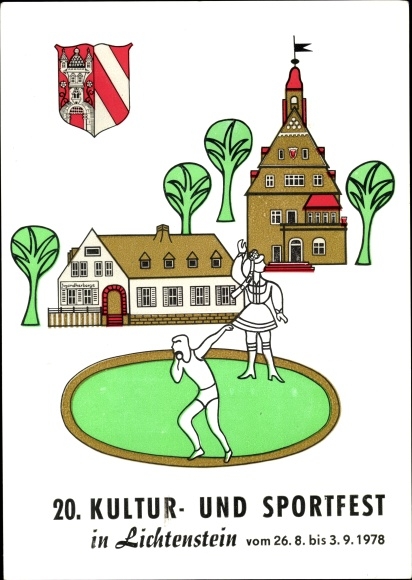 Artist PC Lichtenstein Callnberg, 20th culture and sports festival 1978, coat of arms