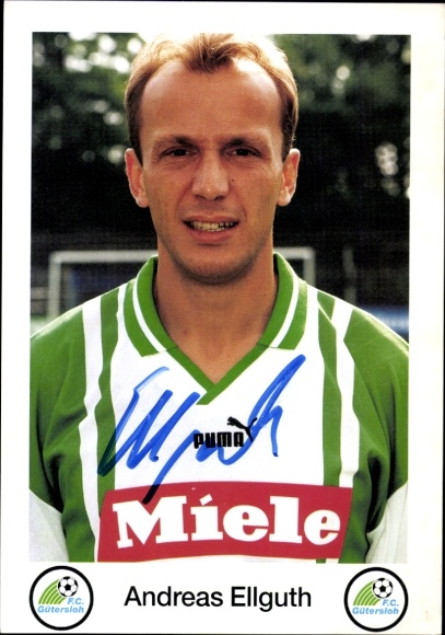 Autogrammkarte Fußballer Andreas Ellguth, FC Gütersloh, Autogramm