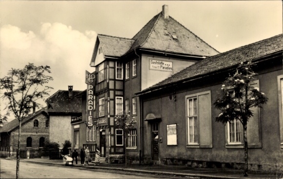 Postcard Wasungen in Thuringia, HO Restaurant Paradies
