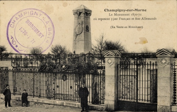 Ak Champigny sur Marne Val de Marne, Monument 1870-71
