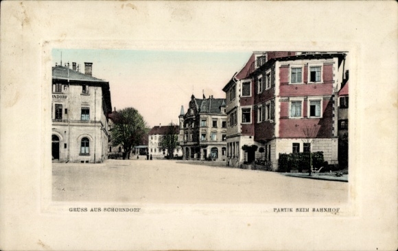 Ak Schorndorf im Remstal Württemberg, beim Bahnhof