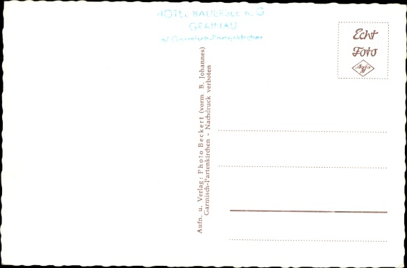 Postcard Grainau in Upper Bavaria, Hotel Badersee, Halle