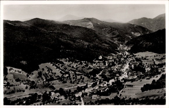 Postcard Sulzburg in the Markgräflerland Baden Black Forest, aerial photograph