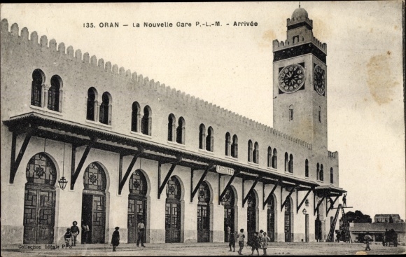 Ak Oran Algerije, La Nouvelle Gare, treinstation, Collection Idéale PS