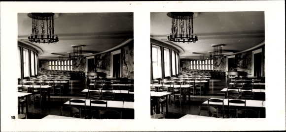 Stereo spatial image photo &quot;The NS model companies&quot; III 15 No. 325 fire association Province of Brandenburg Berlin
