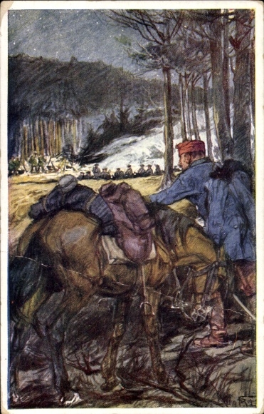 Künstler Ak Aus dem goldenen Buch der Armee, Kuk Armee, Rotes Kreuz, Kriegsfürsorge, I. WK