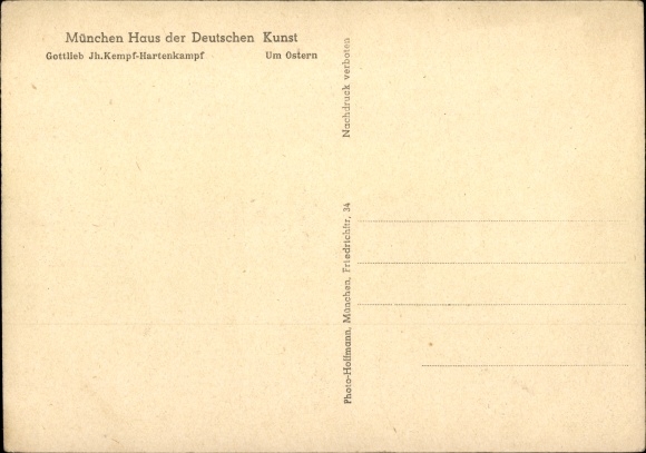Artist PC Kempf-Hartenkampf, Gottlieb Jh., Around Easter, Bergdorf, HDK
