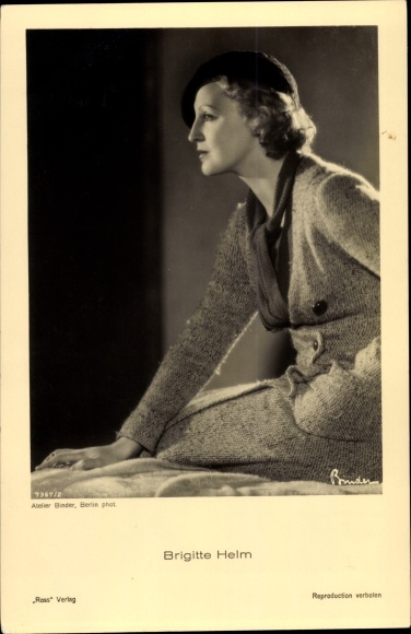 Ak actrice Brigitte Helm, bekend van Metropolis, portret, Ross Verlag 7367 2