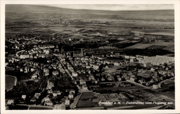 Postcard Eschersheim Frankfurt am Main, aerial photograph