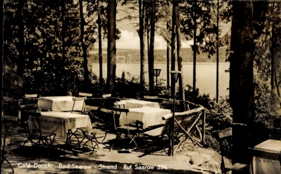 Postcard Bad Saarow in der Mark, Café Dorsch