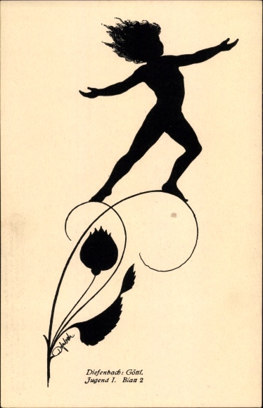 Paper cut PC Diefenbach, divine youth 1, part 2