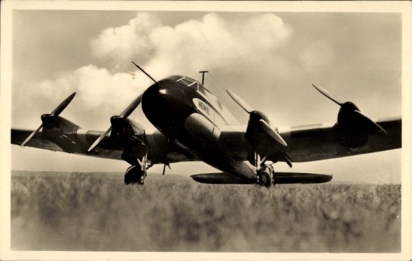 Ak Deutsche Luftwaffe, Kampfflugzeug Heinkel He 116