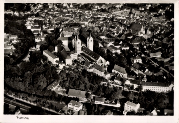 Ak Freising in Oberbayern, Fliegeraufnahme
