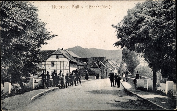 Ak Kelbra op Kyffhäuser, Bahnhofstrasse