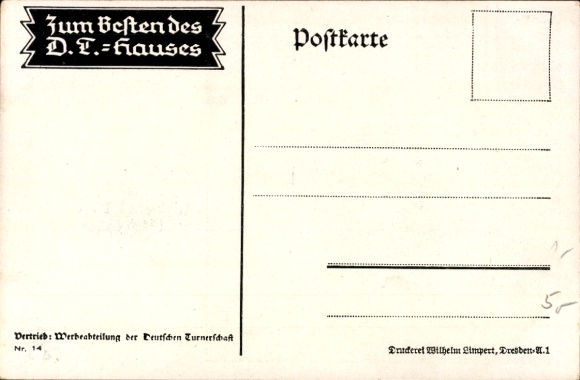 Artist Postcard Amtsberg, Otto, How God has so beautifully thought of this, Wandering Boys, German Gymnastics Association