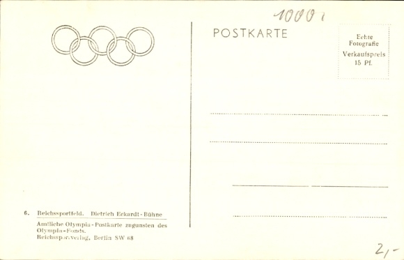 Postcard Berlin Charlottenburg Westend, Reichssportfeld, Dietrich Eckardt Stage
