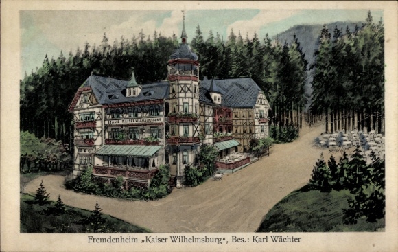 Postcard Bad Berka in Thuringia, Kaiser Wilhelmsburg Foreign Home