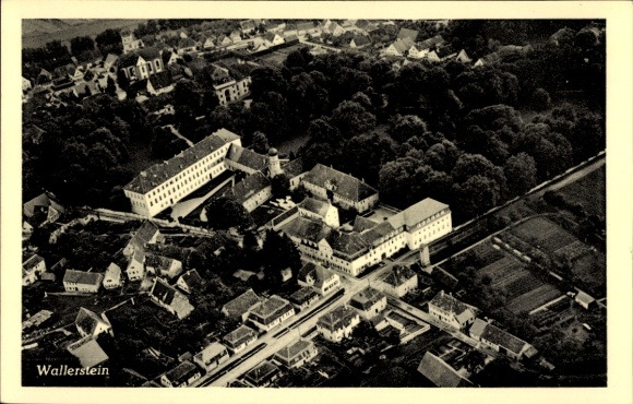 Postcard Wallerstein in Swabia, aerial photograph