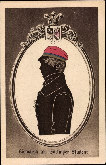 Paper cut Studentika PC Bismarck as a student in Göttingen