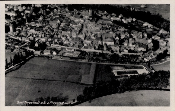 Postcard Bad Neuhaus Bad Neustadt an der Saale Lower Franconia, aerial photograph