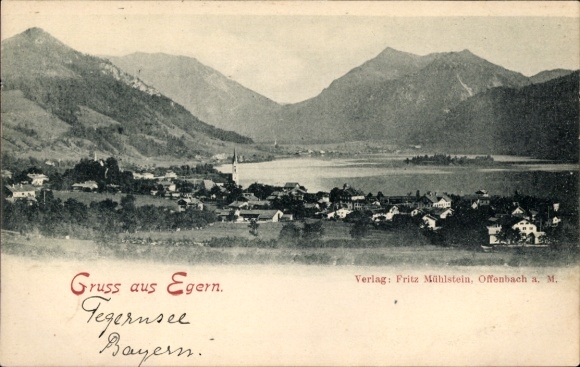 Ak Egern am Tegernsee Oberbayern, Gesamtansicht