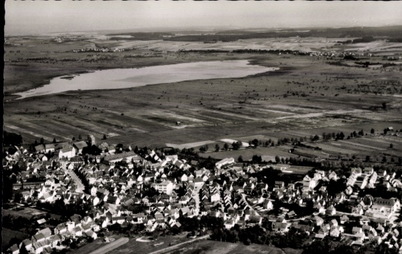 Ak Bad Buchau am Federsee Oberschwaben, Fliegeraufnahme