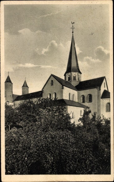Postcard Steinfeld Urft Kall in the Eifel, Salvator College, monastery and parish church