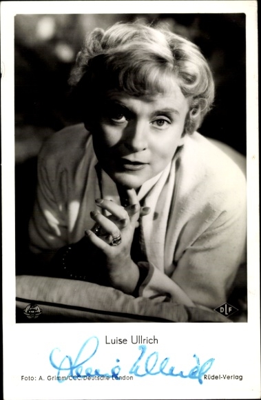 Postcard actress Luise Ullirch, portrait, autograph