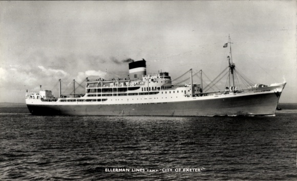 Ak-passagiersschip City of Exeter, Ellerman Lines