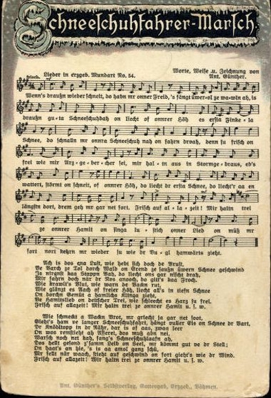 30 individual song cards, Anton Günther