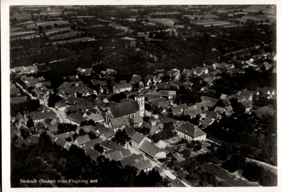 Ak Sasbach in de Ortenau, luchtfoto