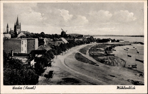 Ak Werder an der Havel, Mühlenblick
