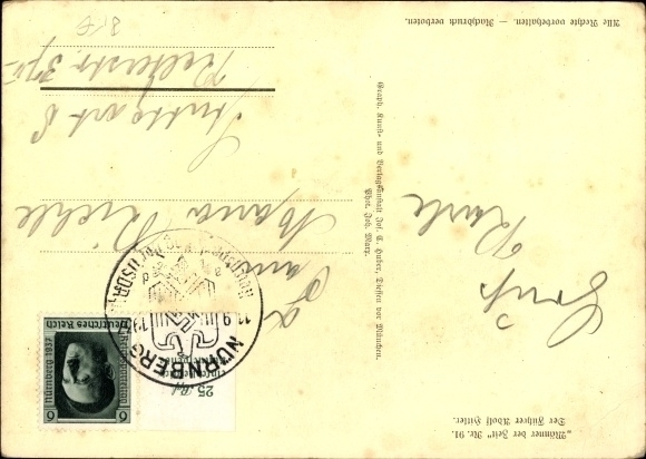 Postcard Führer and Reich Chancellor Adolf Hitler, portrait, men of the time No. 91