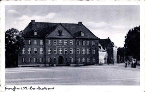 Postcard Parchim in Mecklenburg, District Office