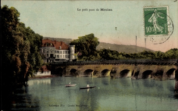 Ak Meulan en Yvelines, kleine Brücke