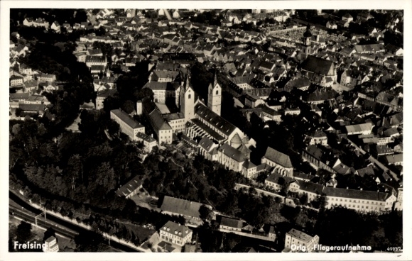 Ak Freising in Oberbayern, Fliegeraufnahme