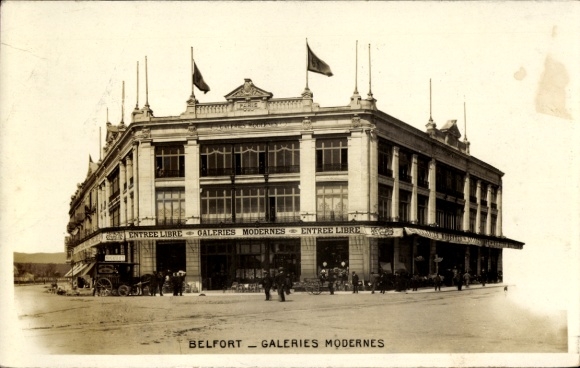 Postcard Belfort Beffert Beffort Territoire de Belfort, Galeries Modernes, Entree Libre,