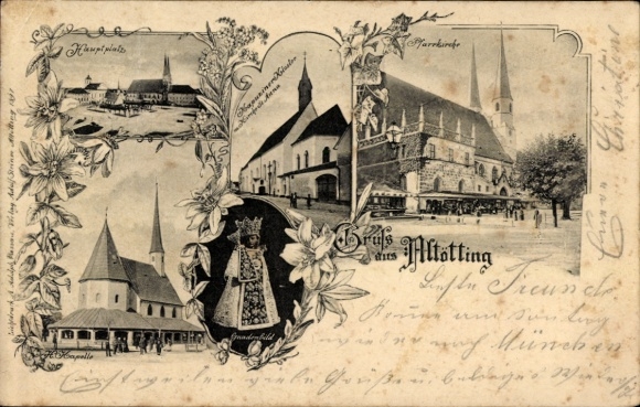 Ak Altötting in Oberbayern, Kirchen
