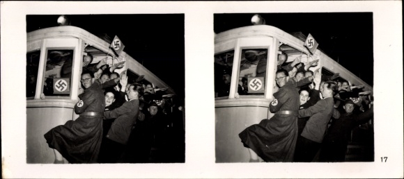 Stereo image photo &quot;Greater Germany&#39;s rebirth&quot;, No. 17, Salzburg, March 12, 1938