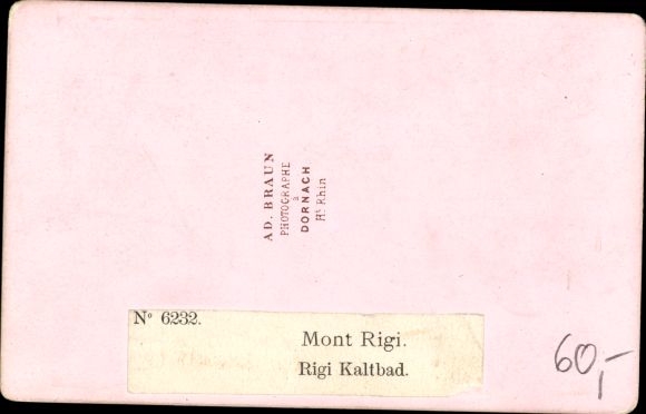 CdV Rigi Kaltbad Canton of Lucerne, town view