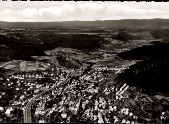 Postcard Lorch in Remstal Württemberg, aerial photograph