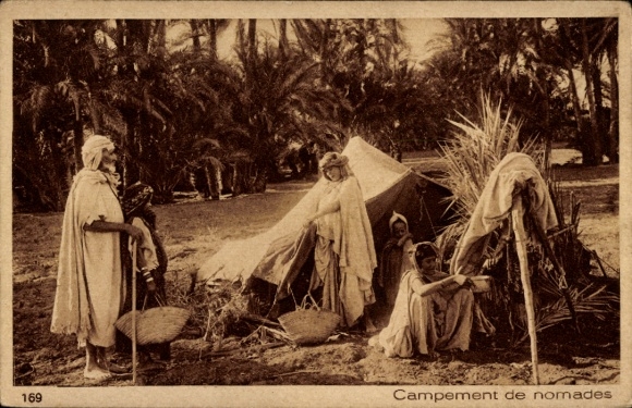 Postcard Maghreb, nomad camp